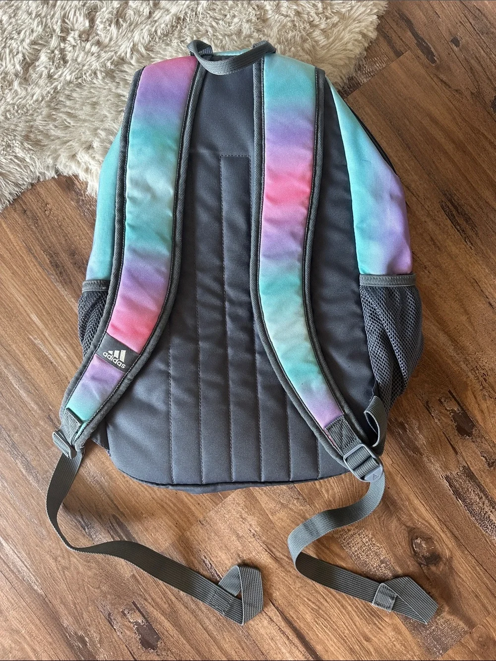 adidas Kids Backpack in Teal, Pink & Purple Ombre